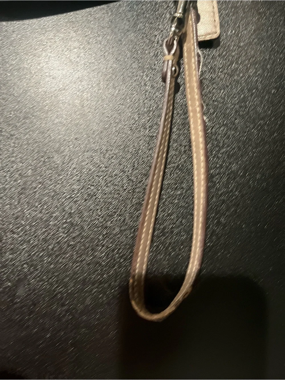 Coach Gold Leather Wristlet Strap